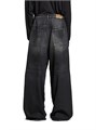 Джинсы Balenciaga George V Baggy из воскового денима с шелковым поясом и 5 карманами, Италия 11031012