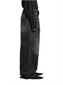 Джинсы Balenciaga George V Baggy из воскового денима с шелковым поясом и 5 карманами, Италия 11031012