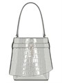 Givenchy Кожаная сумка-бакет с крокодиловым эффектом Shark Lock из 100% телячьей кожи, 20 х 19 х 14,5 см 11008492