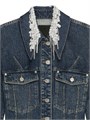 Облегающая джинсовая куртка Givenchy с кристаллами и жемчугом из 100% хлопка, Италия 11026917