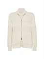 Кардиган с молнией из хлопка от Brunello Cucinelli с традиционной отделкой, Италия 11028473