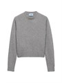 Свитер Prada из ребристого кашемира с длинными рукавами, 100% кашемир, производство Италия 11026294