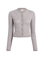 Кардиган из шерсти Brieta от Khaite с полупрозрачной вязкой и пуговицами, Италия 11010078