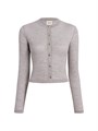 Кардиган из шерсти Brieta от Khaite с полупрозрачной вязкой и пуговицами, Италия 11010078