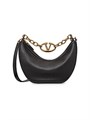 Valentino Garavani Сумка-хобо Small VLogo Moon из текстурированной телячьей кожи с золотыми элементами и съемным ремнем 11016648