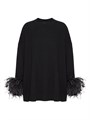 Кофта с перьями Valentino Garavani, 100% мериносовая шерсть, вышивка на рукавах 11020594