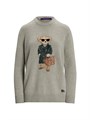 COLLECTION Ralph Lauren Кашемировый свитер с длинным рукавом и логотипом медведя Polo, 100% кашемир, коллекция Ralph Lauren 11015622