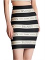 Мини-юбка из жаккарда Balmain с логотипом и поясной полоской, задней молнией, выполнена из 100% полиэстера, Португалия 11025689
