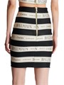 Мини-юбка из жаккарда Balmain с логотипом и поясной полоской, задней молнией, выполнена из 100% полиэстера, Португалия 11025689