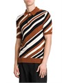 Dolce &amp, Gabbana поло-свитер с диагональными полосками, 65% хлопок, короткий рукав, стильный дизайн 11023694
