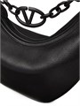 Valentino Garavani Сумка-хобо VLogo Moon миниатюрная из зернистой телячьей кожи с цепочкой и регулируемым ремнем 11020677