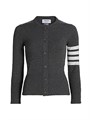 Классический кардиган из кашемира с 4 полосками от Thom Browne, с длинными рукавами и застежкой на пуговицы 11010382