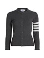 Классический кардиган из кашемира с 4 полосками от Thom Browne, с длинными рукавами и застежкой на пуговицы 11010382