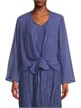 Eileen Fisher Sheer Silk Georgette Wrap Jacket 11030568
