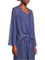 Eileen Fisher Sheer Silk Georgette Wrap Jacket 11030568