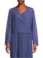 Eileen Fisher Sheer Silk Georgette Wrap Jacket 11030568