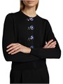 Кашемировый кардиган Carolina Herrera с цветочными стразами и оригинальной застёжкой, из смеси шёлка и хлопка, с длинными рукавами 11027152