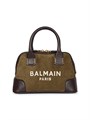 Balmain Сумка B Army Dome из замши с кожаной отделкой и верхней застежкой на молнии 11009275