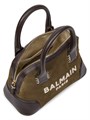 Balmain Сумка B Army Dome из замши с кожаной отделкой и верхней застежкой на молнии 11009275