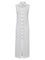 Dl1961 Макси-платье Ilana с длинным рукавом, острым воротником и пуговичной застежкой из 100% хлопка 11015051