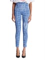 Леггинсы Trompe L',oeil Denim с логотипом Balmain и молнией, 76% вискоза, изготовлены во Франции 11025706