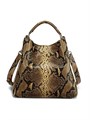 Dries Van Noten Сумка-ведро из итальянской кожи с тиснением под змеиную кожу, с ручкой и съемным ремнем 11030853