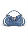 Balmain Женская денимовая сумка среднего размера Jolie Madame с верхней ручкой и съемным плечевым ремнем 11024142