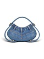 Balmain Женская денимовая сумка среднего размера Jolie Madame с верхней ручкой и съемным плечевым ремнем 11024142
