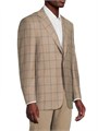 Клетчатый шерстяной пиджак Canali, 100% шерсть, на двух пуговицах, Италия 11009405