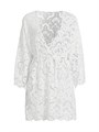 Короткое хлопковое платье-туника Farm Rio с изысканной вышивкой, V-образным вырезом и длинными рукавами 11027381