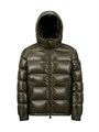 Мужская блестящая нейлоновая куртка-пуховик Moncler Maya с съёмным капюшоном и утеплителем из гусиного пуха 11020621