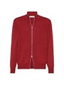 Brunello Cucinelli Кашемировый кардиган с ребристым воротником на молнии, 100% кашемир, изготовлено в Италии 11015665
