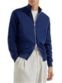 Brunello Cucinelli Кашемировый кардиган с ребристым воротником на молнии, 100% кашемир, изготовлено в Италии 11015665