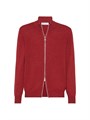 Brunello Cucinelli Кашемировый кардиган с ребристым воротником на молнии, 100% кашемир, изготовлено в Италии 11015665