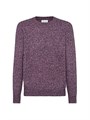 Свитер Brunello Cucinelli из альпаки, шерсти, шелка и хлопка с рибанным воротником и манжетами, Италия 11016203