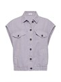 Жилет из хлопка и льна с четырьмя карманами от Brunello Cucinelli, отделка монели, произведен в Италии 11029833