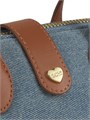 Stoney Clover Lane Мини-сумка из денима с ручками и регулируемым/съемным ремнем, хлопок и кожа 11013375