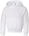Молодежное белое флисовое худи Jerzees с карманом и прочными строчками, размер XL 10022447