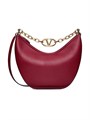 Valentino Garavani Сумка-хобо из зернистой телячьей кожи с цепочкой и металлическим элементом VLogo, размер 32,5х34,5х11 см 11013001