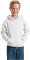 Молодежное белое флисовое худи Jerzees с карманом и прочными строчками, размер XL 10022447
