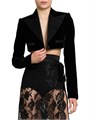 Жакет из мягкого итальянского бархата Dolce &amp, Gabbana, укороченный, с длинными рукавами и острыми лацканами 11008427