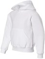 Молодежное белое флисовое худи Jerzees с карманом и прочными строчками, размер XL 10022447