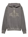 Хлопковое худи Prada с вышитым логотипом, свободным кроем, капюшоном и длинными рукавами из 100% хлопка 11020240