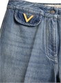 Джинсы Valentino Garavani из 100% хлопка с застежкой на молнию и пуговицу, производство Италия 11013501