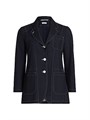 Пиджак из Италии Thom Browne с отложным воротником и удлиненными накладными карманами, 50% шерсть 11023467