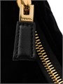 Prada Миниатюрная бархатная сумка с логотипом и регулируемой цепочкой, 22х18х6 см 11023330