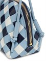 Bottega Veneta Кожаная сумка в клетку с регулируемым ремнём и молнией, размер 18.4 см ? 11.4 см ? 8.3 см 11012110