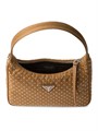 Prada Мини-сумка хобо из Re-Nylon с металлическими заклепками, размер 22 см x 17 см x 6 см 11030252