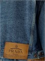 Джинсовая куртка-блузон Prada с эффектом легкой потертости, свободного кроя, 100% хлопок 11010208