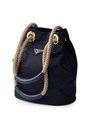 Prada Маленькая сумка-бакет Mariner из переработанного нейлона с шнурковыми ручками и карманом на молнии 11030218